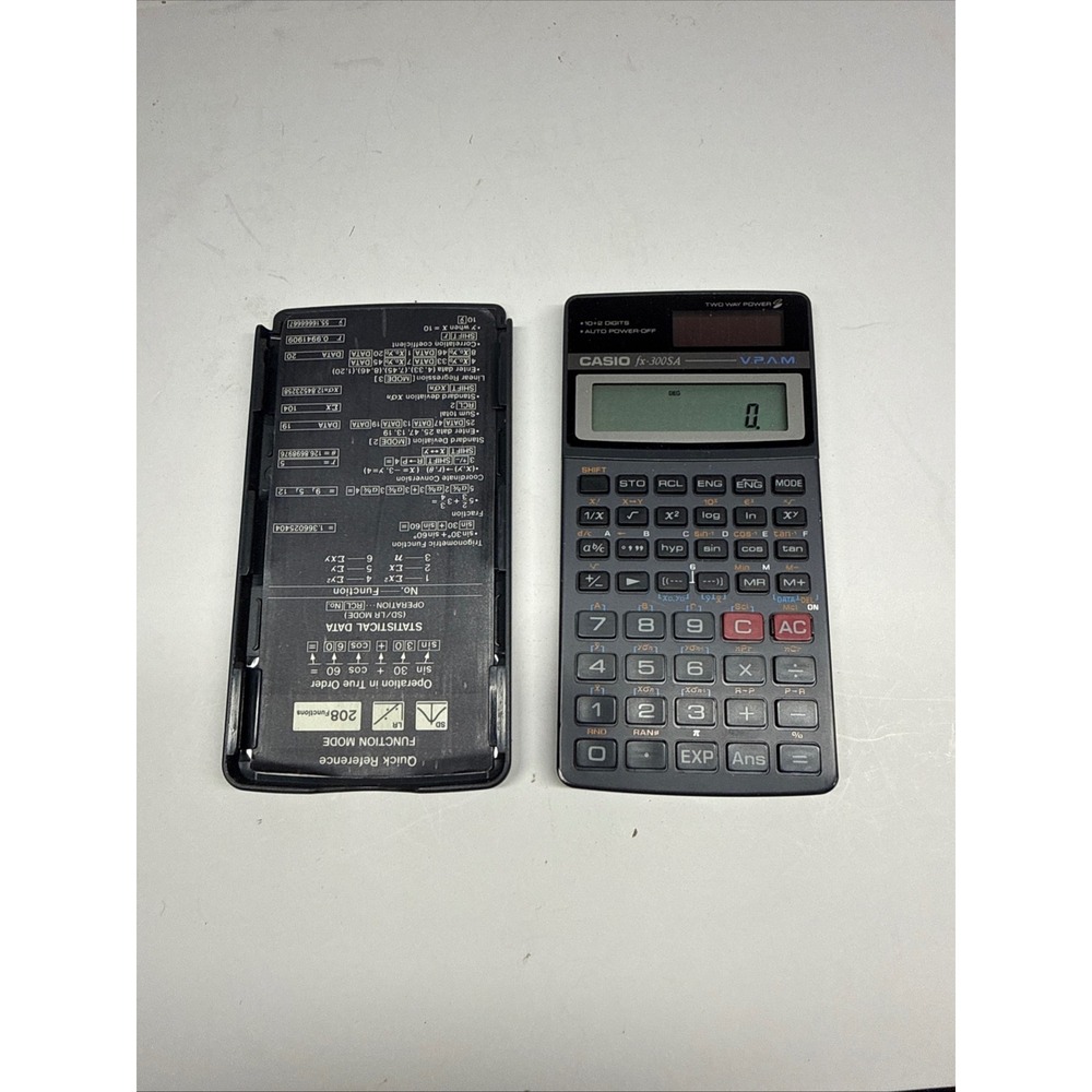 Casio fx-300SA Scientific Calculator V.P.A.M. Solar Battery Power with Cover